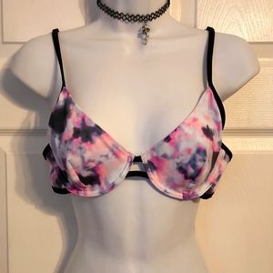 Pink victorias secret tye dye bikini top M